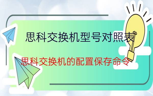 思科交换机型号对照表 思科交换机的配置保存命令？